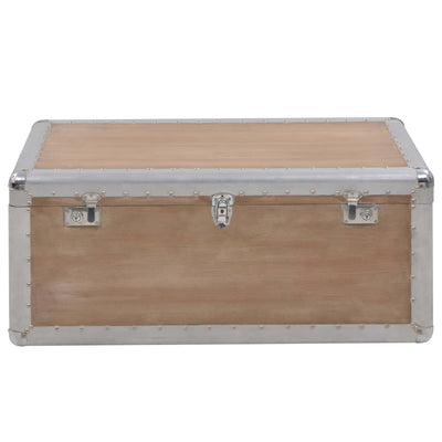 vidaXL Storage Box Solid Fir Wood 91x52x40 cm Brown
