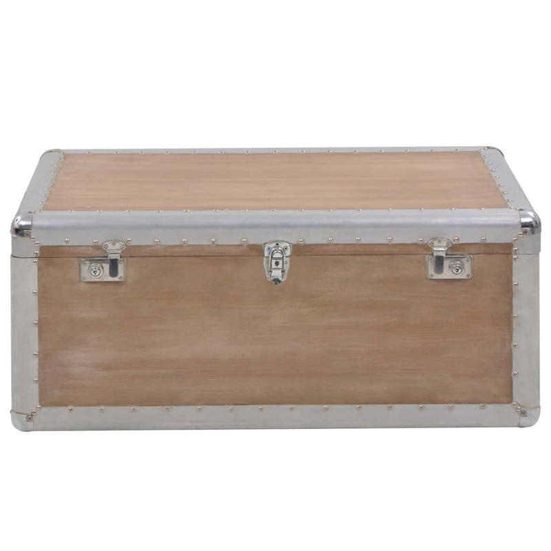 vidaXL Storage Box Solid Fir Wood 91x52x40 cm Brown