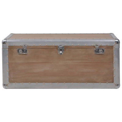 vidaXL Storage Box Solid Fir Wood 91x52x40 cm Brown