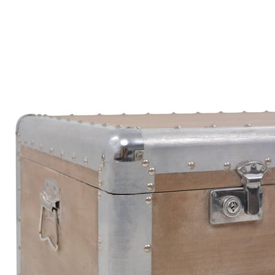 vidaXL Storage Box Solid Fir Wood 91x52x40 cm Brown