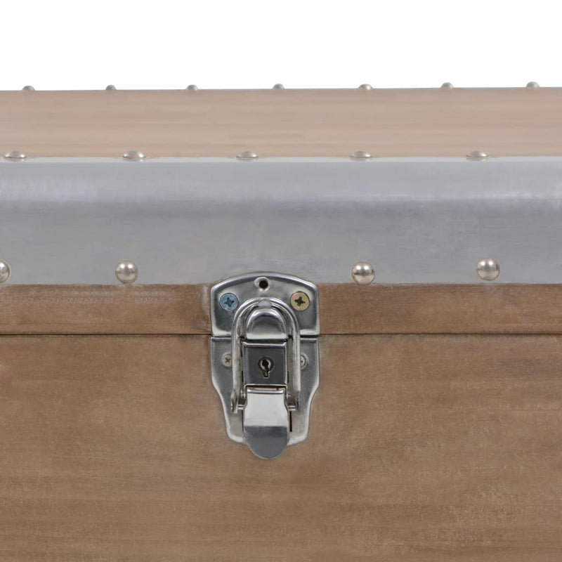 vidaXL Storage Box Solid Fir Wood 91x52x40 cm Brown