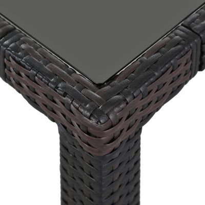 vidaXL 9 Piece Outdoor Dining Set Poly Rattan Black