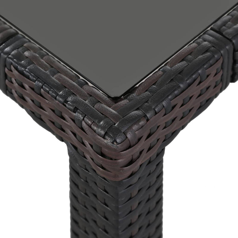 vidaXL 9 Piece Outdoor Dining Set Poly Rattan Black