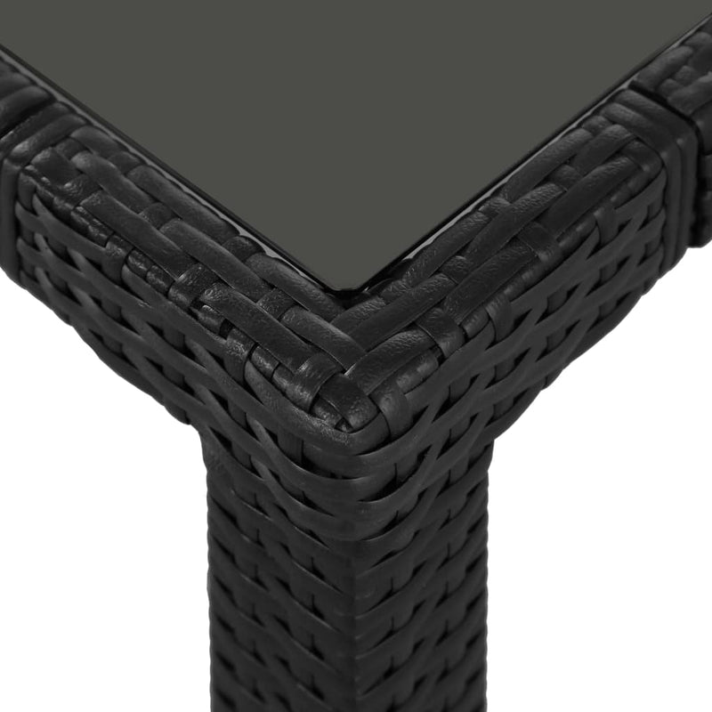vidaXL 7 Piece Outdoor Dining Set Poly Rattan Black