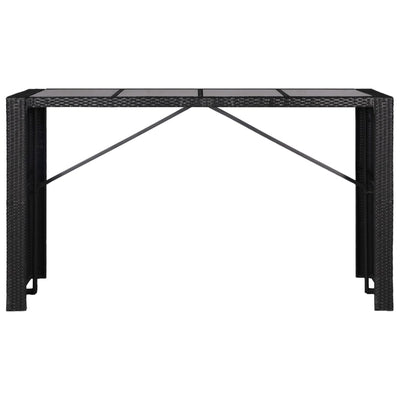 vidaXL 9 Piece Outdoor Dining Set Poly Rattan Black