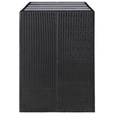 vidaXL 9 Piece Outdoor Dining Set Poly Rattan Black