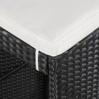 vidaXL 9 Piece Outdoor Dining Set Poly Rattan Black