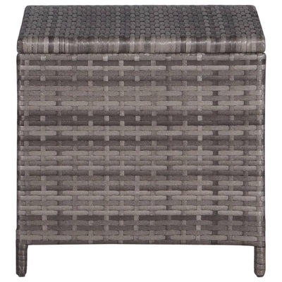 vidaXL Sun Lounger with Table Poly Rattan Grey