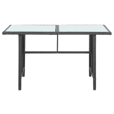 vidaXL 5 Piece Garden Lounge Set with Cushions Poly Rattan Black