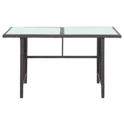 vidaXL 5 Piece Garden Lounge Set with Cushions Poly Rattan Brown