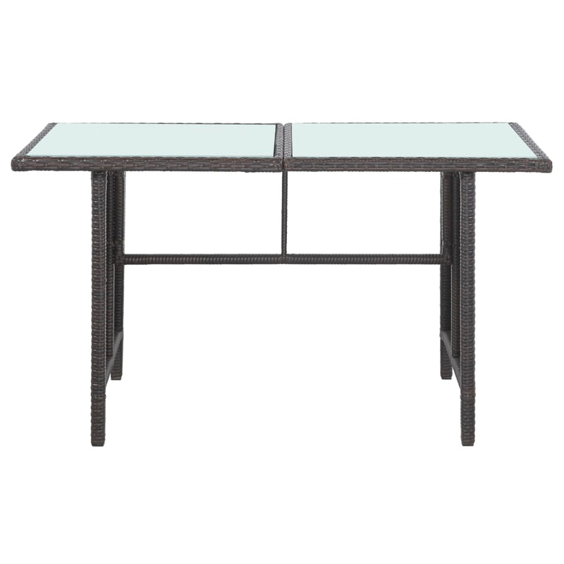 vidaXL 5 Piece Garden Lounge Set with Cushions Poly Rattan Brown