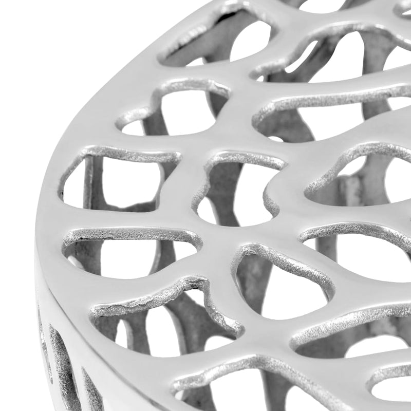 vidaXL Coffee Table Casted Aluminium 70x30 cm Silver