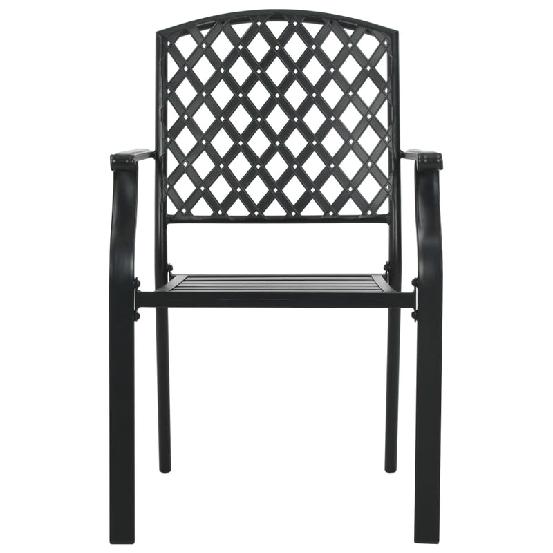 vidaXL Stackable Outdoor Chairs 2 pcs Steel Anthracite