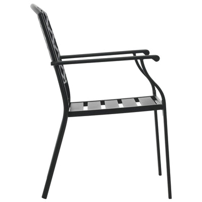 vidaXL Stackable Outdoor Chairs 2 pcs Steel Anthracite