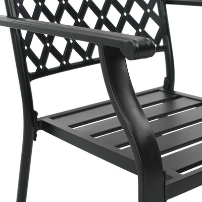 vidaXL Stackable Outdoor Chairs 2 pcs Steel Anthracite