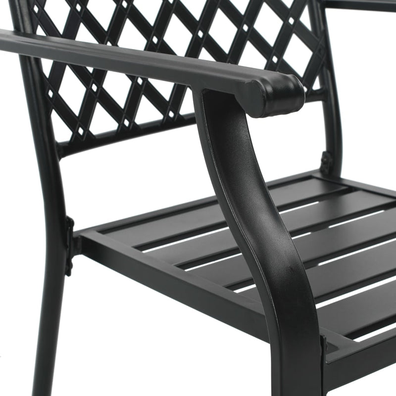 vidaXL Stackable Outdoor Chairs 2 pcs Steel Anthracite