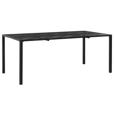 vidaXL 7 Piece Outdoor Dining Set Steel Black