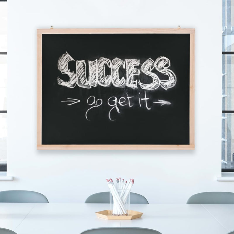vidaXL Wall-Mounted Blackboard Cedar Wood 60x80 cm