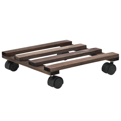 vidaXL Plant Rollers 4 pcs Cedar Wood 25x25 cm