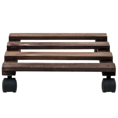 vidaXL Plant Rollers 4 pcs Cedar Wood 25x25 cm