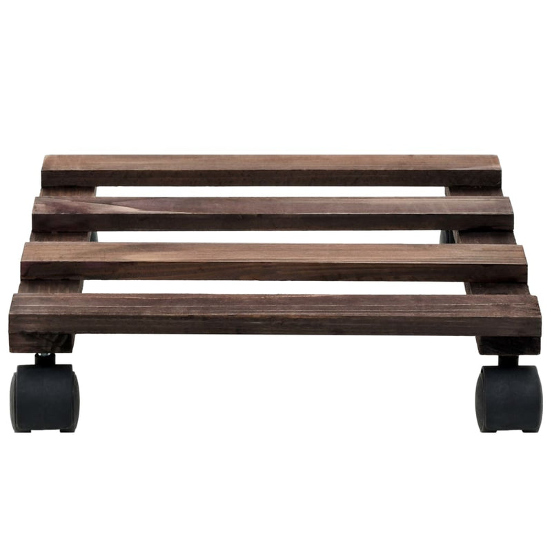 vidaXL Plant Rollers 4 pcs Cedar Wood 25x25 cm