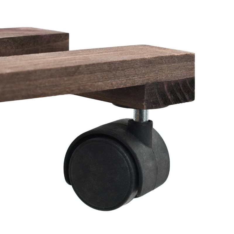 vidaXL Plant Rollers 4 pcs Cedar Wood 25x25 cm