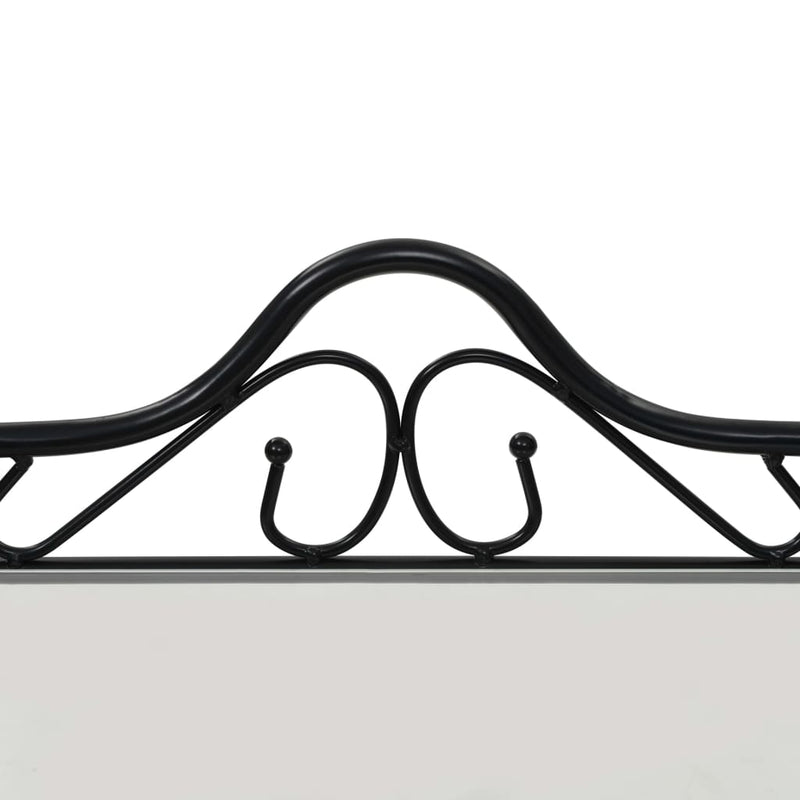 vidaXL Bedside Table Steel and Tempered Glass 45x30.5x60 cm Black