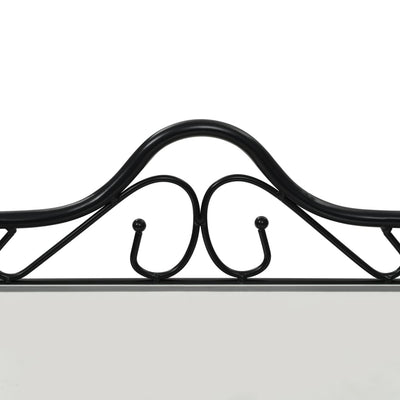 vidaXL Bedside Tables 2 pcs Steel and Tempered Glass 45x30.5x60 cm Black