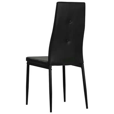 vidaXL Dining Chairs 2 pcs Black Faux Leather