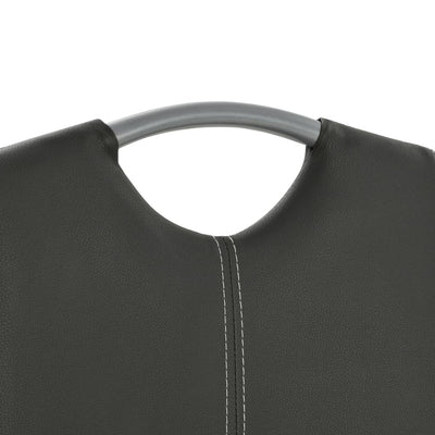 vidaXL Cantilever Dining Chairs 4 pcs Black Faux Leather