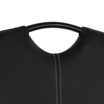 vidaXL Cantilever Dining Chairs 2 pcs Black Faux Leather