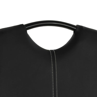 vidaXL Cantilever Dining Chairs 4 pcs Black Faux Leather