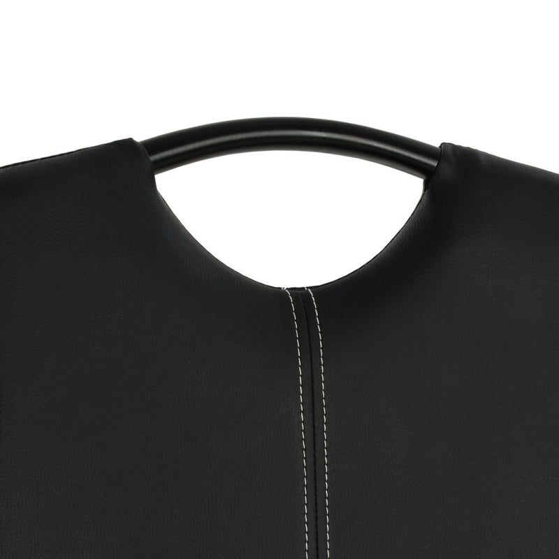 vidaXL Cantilever Dining Chairs 4 pcs Black Faux Leather