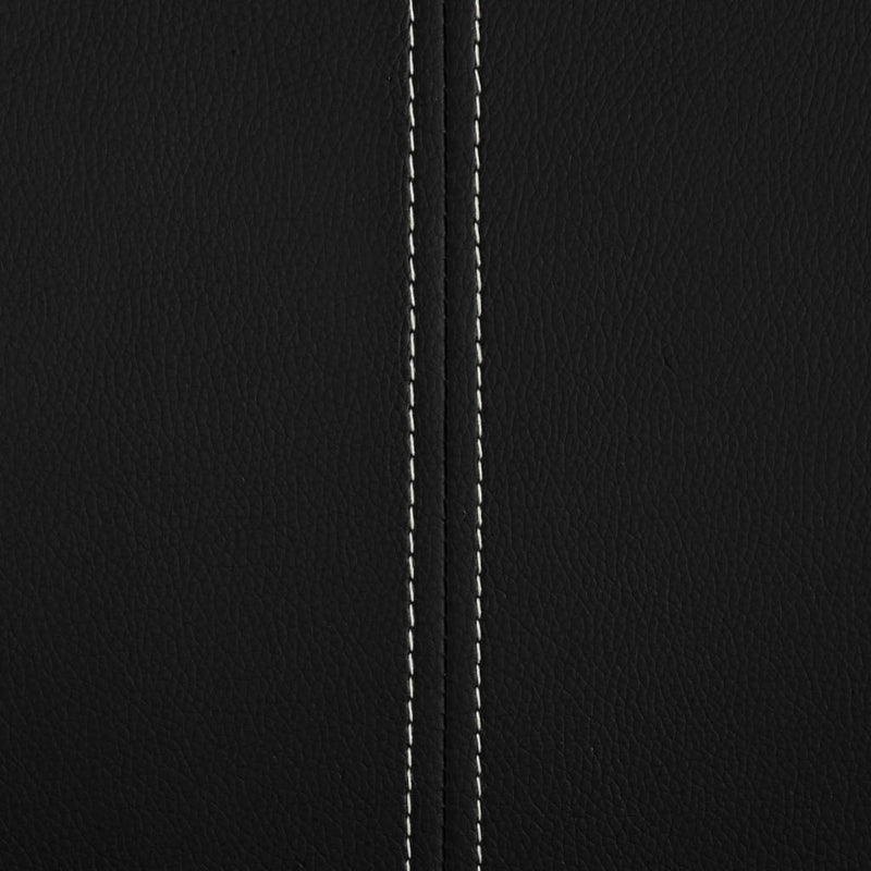 vidaXL Cantilever Dining Chairs 4 pcs Black Faux Leather