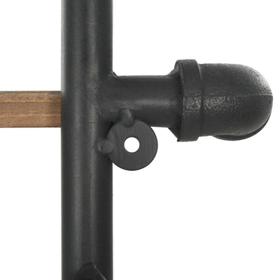 vidaXL Bookcase Solid Firwood and Steel 80x42x180 cm