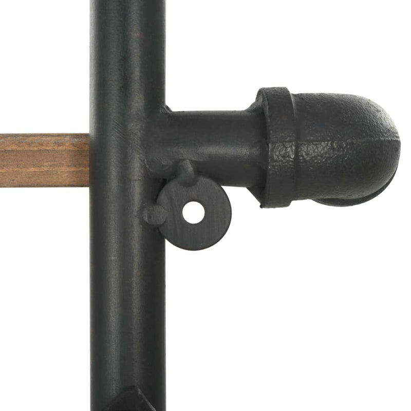 vidaXL Bookcase Solid Firwood and Steel 80x42x180 cm