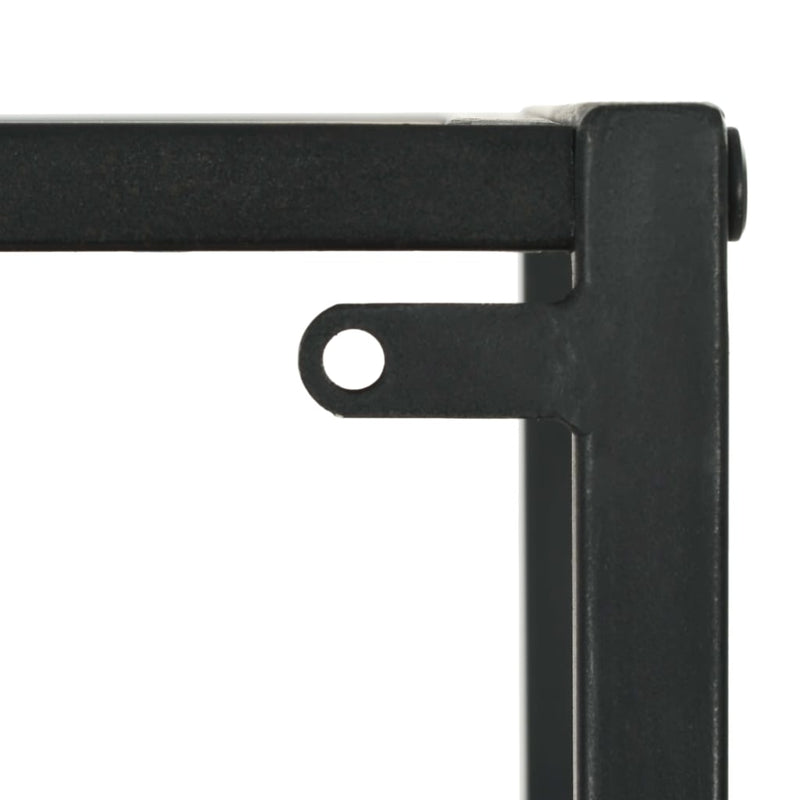 vidaXL Bookcase Solid Firwood and Steel 90.5x35x180 cm