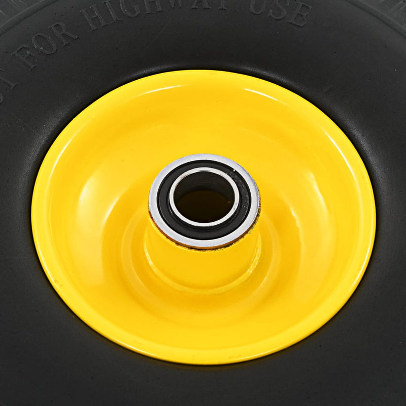 vidaXL Sack Truck Wheels 2 pcs Solid PU 3.00-4