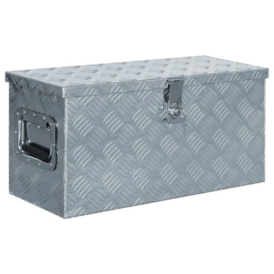 vidaXL Aluminium Box 90.5x35x40 cm Silver