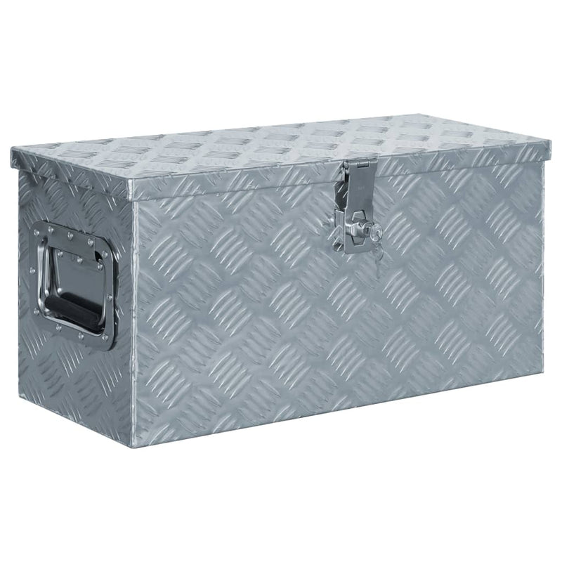 vidaXL Aluminium Box 90.5x35x40 cm Silver