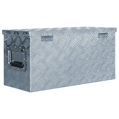 vidaXL Aluminium Box 90.5x35x40 cm Silver