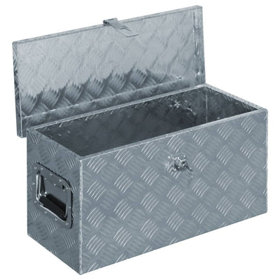 vidaXL Aluminium Box 90.5x35x40 cm Silver