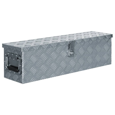 vidaXL Aluminium Box 90.5x35x40 cm Silver