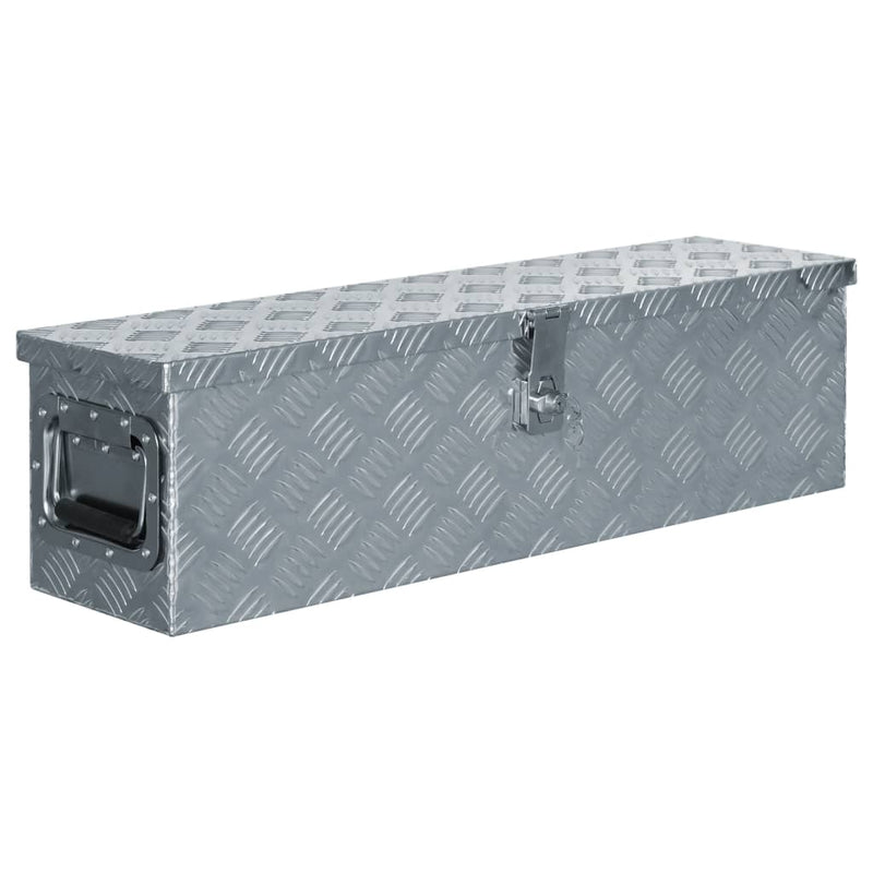 vidaXL Aluminium Box 90.5x35x40 cm Silver