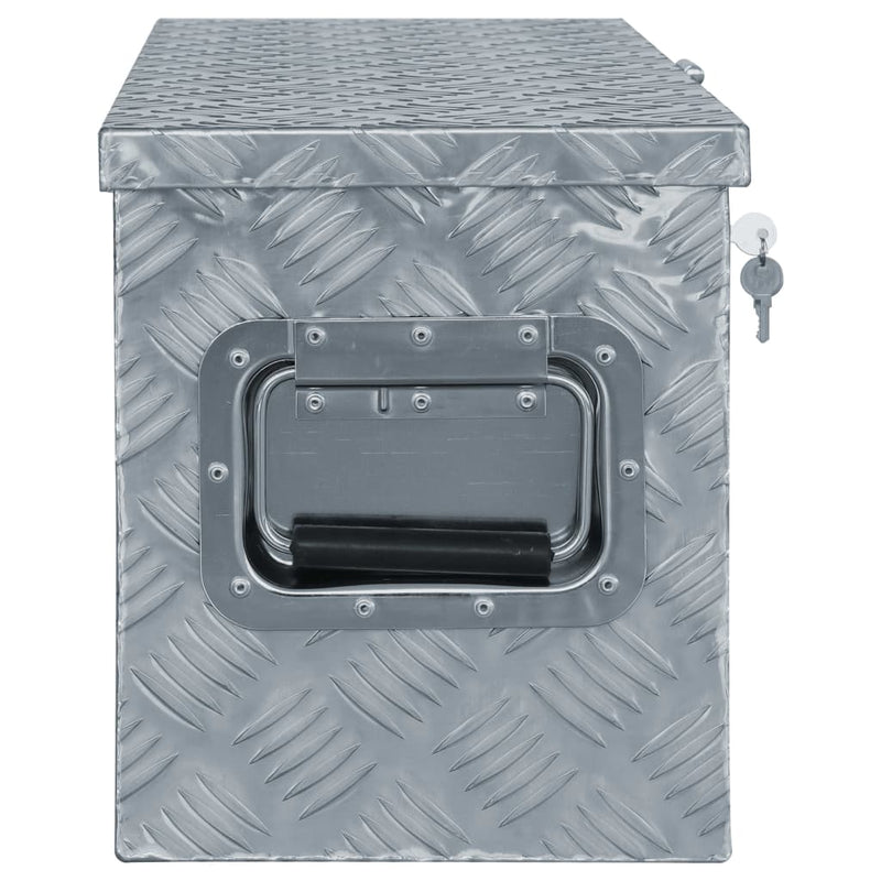vidaXL Aluminium Box 90.5x35x40 cm Silver