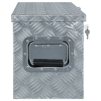 vidaXL Aluminium Box 90.5x35x40 cm Silver
