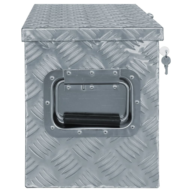 vidaXL Aluminium Box 90.5x35x40 cm Silver