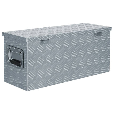 vidaXL Aluminium Box 90.5x35x40 cm Silver