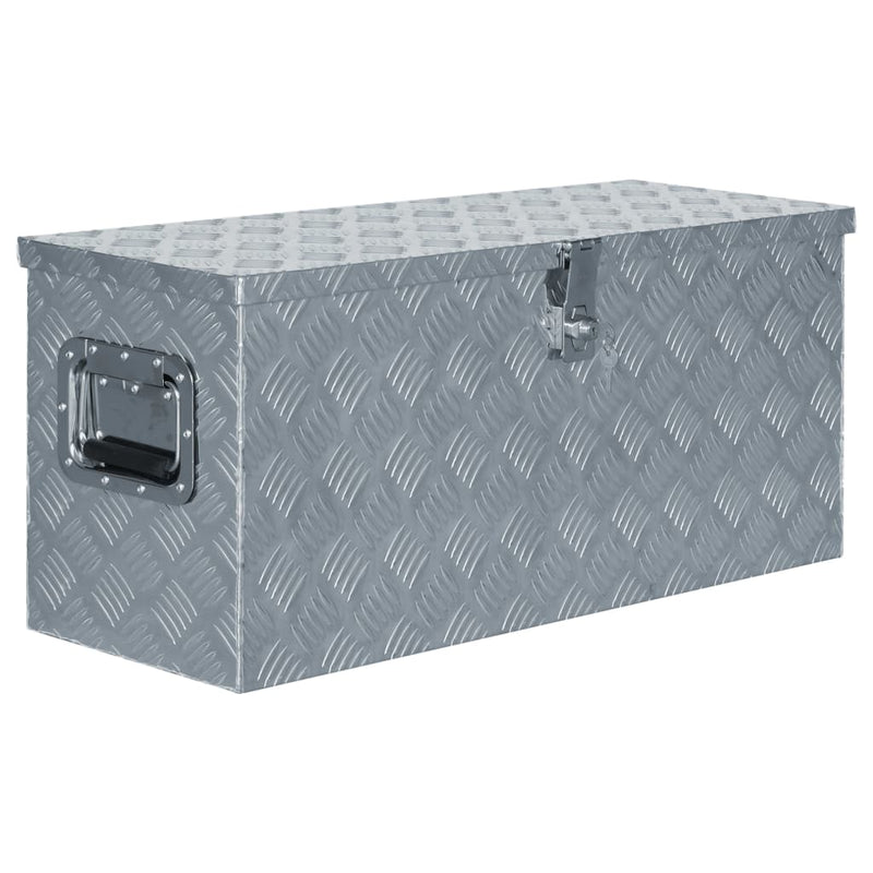 vidaXL Aluminium Box 90.5x35x40 cm Silver