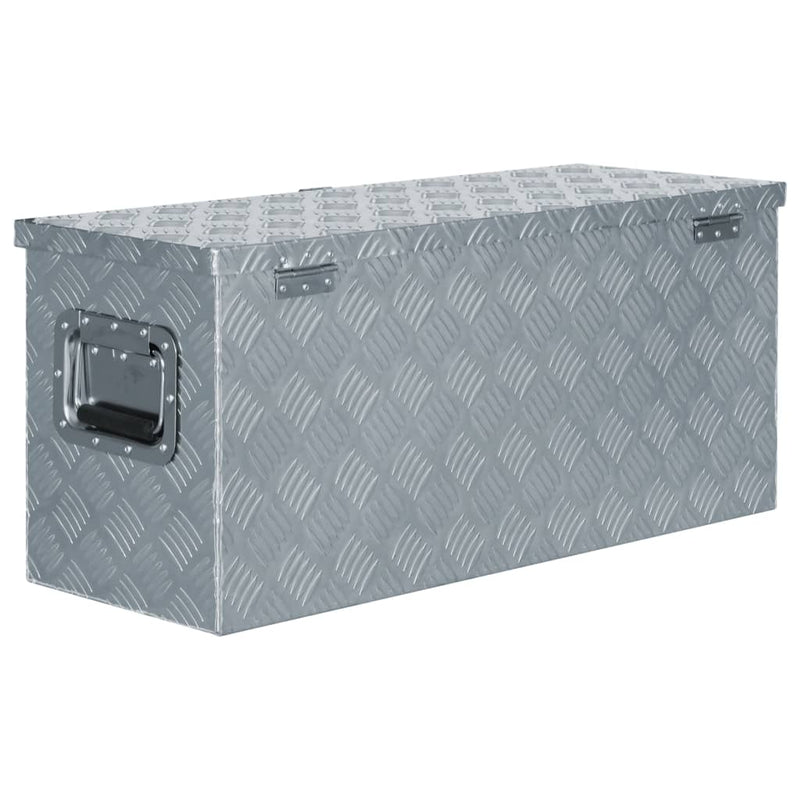 vidaXL Aluminium Box 90.5x35x40 cm Silver